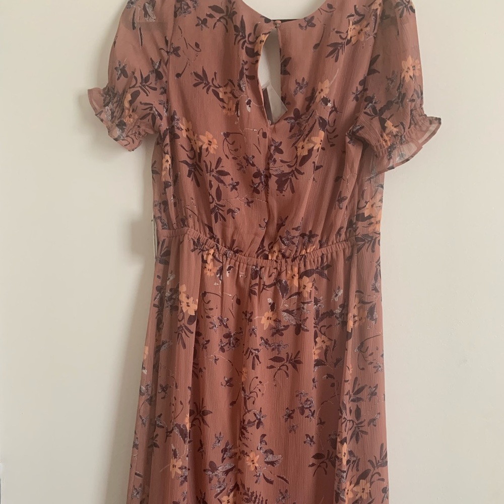 Express Midi Pink Floral Dress